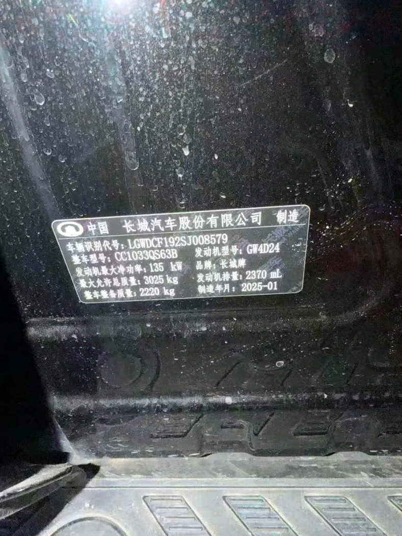 长城汽车炮 内饰后排