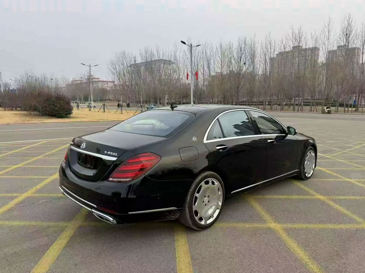奔驰S 后面外观一