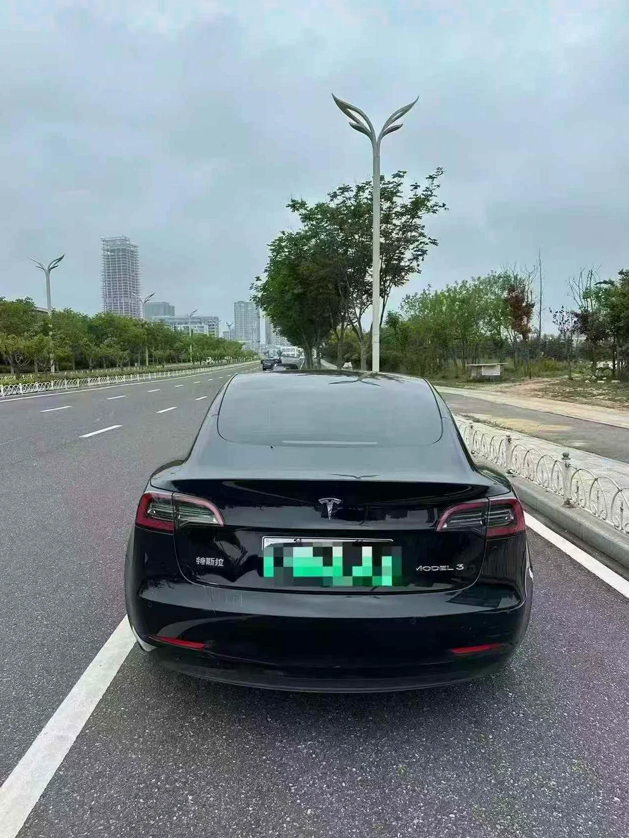 特斯拉MODEL 后面外观一