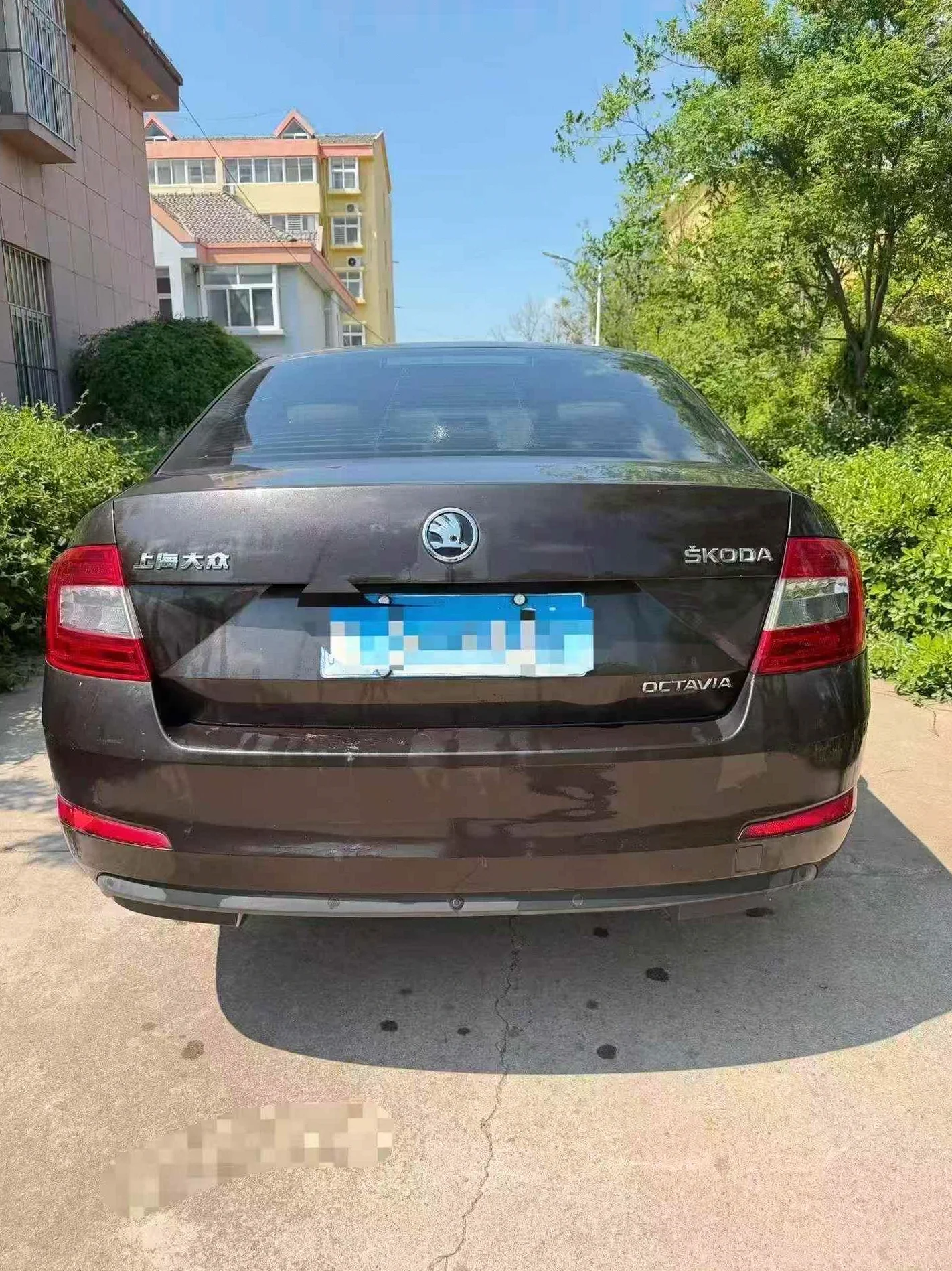斯柯达明锐 后面外观一