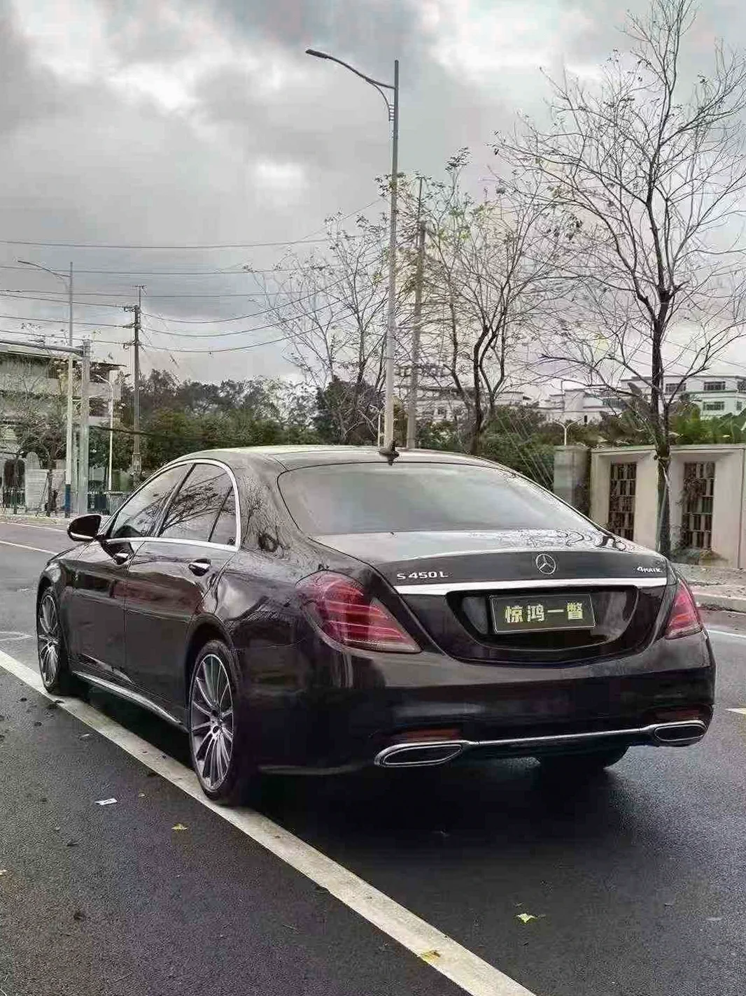 奔驰S级 后面外观一